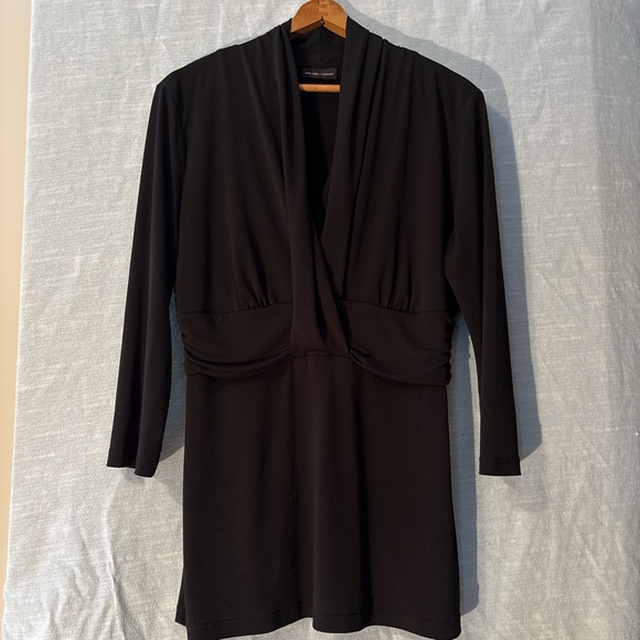 New York & Company Tops - New York & Company Blouse Pullover V-Neck 3/4 Sleeve Black Women’s Sz M NWOT